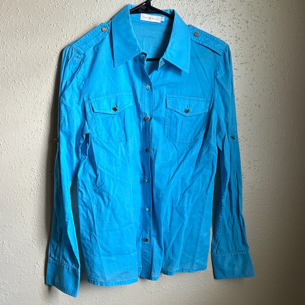Tory Burch Vibrant Blue Men's Shirt Jacket